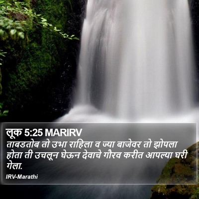 लूक 5:25 MARIRV Bible Verse Image