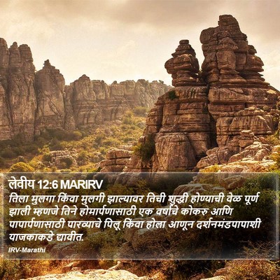लेवीय 12:6 MARIRV Bible Verse Image