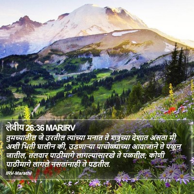 लेवीय 26:36 MARIRV Bible Verse Image