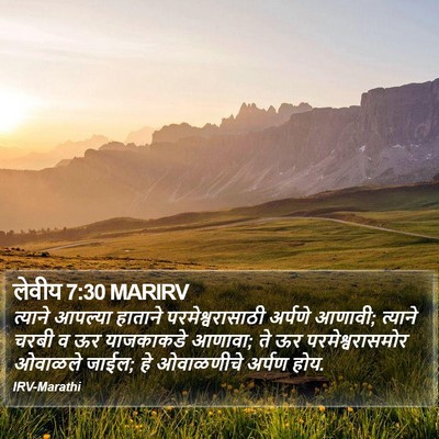 लेवीय 7:30 MARIRV Bible Verse Image