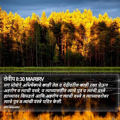 लेवीय 8:30 MARIRV Bible Verse Image