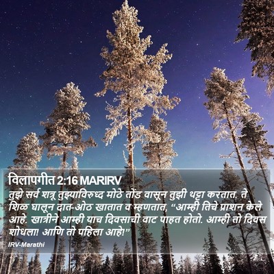 विलापगीत 2:16 MARIRV Bible Verse Image