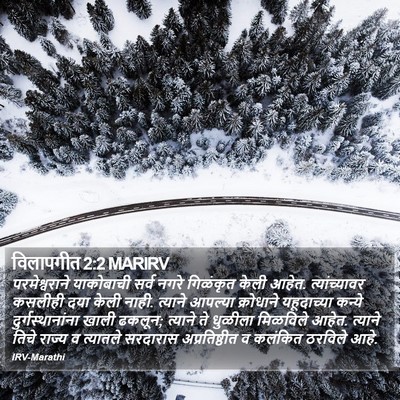 विलापगीत 2:2 MARIRV Bible Verse Image