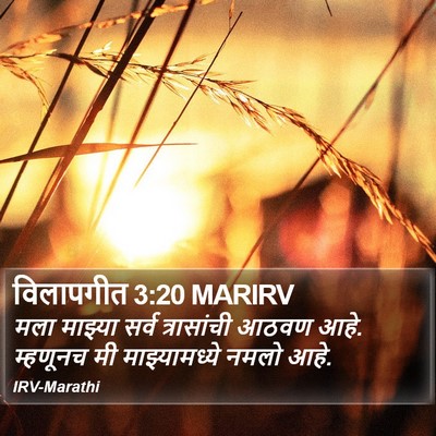 विलापगीत 3:20 MARIRV Bible Verse Image
