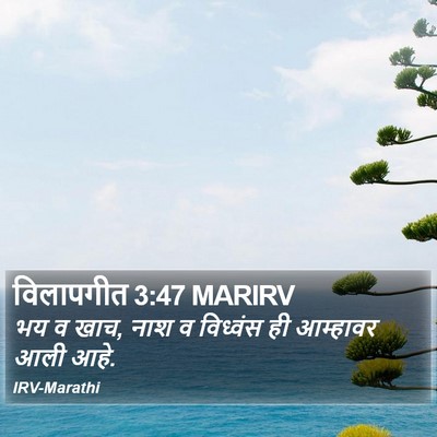 विलापगीत 3:47 MARIRV Bible Verse Image