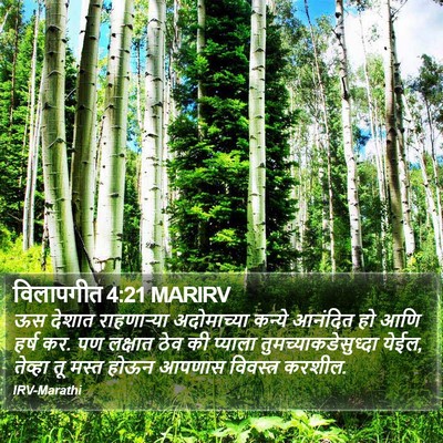विलापगीत 4:21 MARIRV Bible Verse Image