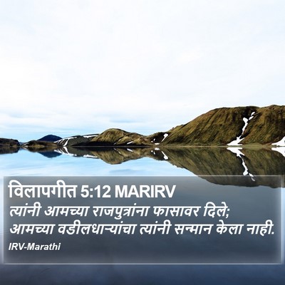 विलापगीत 5:12 MARIRV Bible Verse Image