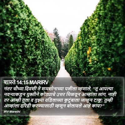 शास्ते 14:15 MARIRV Bible Verse Image