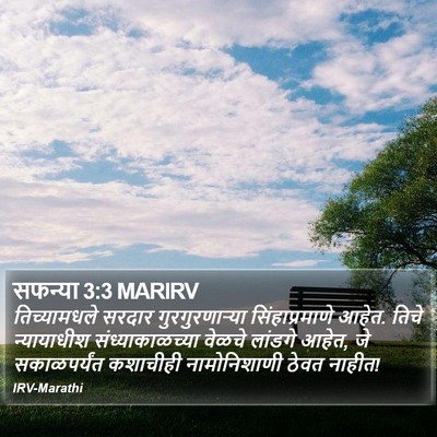 सफन्या 3:3 MARIRV Bible Verse Image