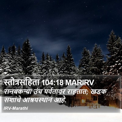 स्तोत्रसंहिता 104:18 MARIRV Bible Verse Image