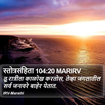 स्तोत्रसंहिता 104:20 MARIRV Bible Verse Image