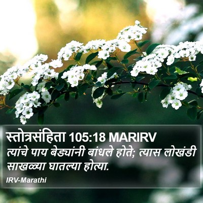 स्तोत्रसंहिता 105:18 MARIRV Bible Verse Image