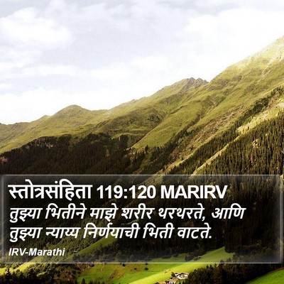 स्तोत्रसंहिता 119:120 MARIRV Bible Verse Image