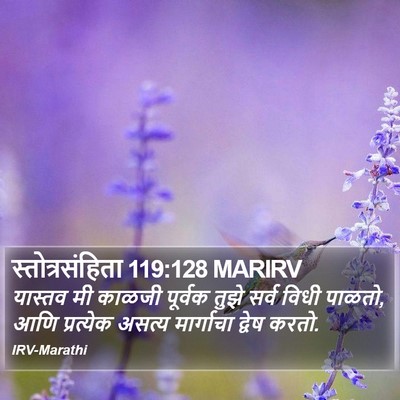 स्तोत्रसंहिता 119:128 MARIRV Bible Verse Image