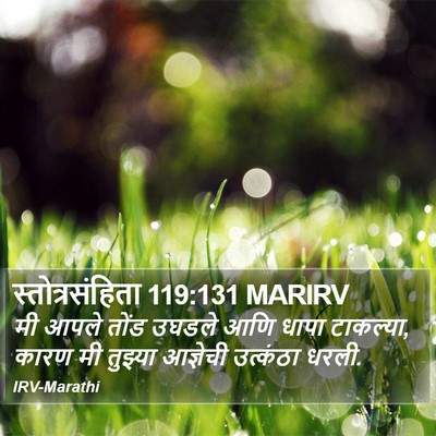 स्तोत्रसंहिता 119:131 MARIRV Bible Verse Image