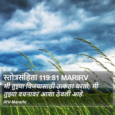स्तोत्रसंहिता 119:81 MARIRV Bible Verse Image