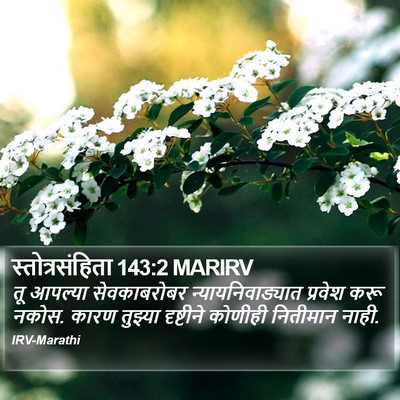 स्तोत्रसंहिता 143:2 MARIRV Bible Verse Image