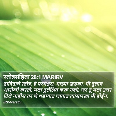 स्तोत्रसंहिता 28:1 MARIRV Bible Verse Image