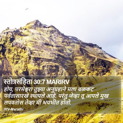 स्तोत्रसंहिता 30:7 MARIRV Bible Verse Image