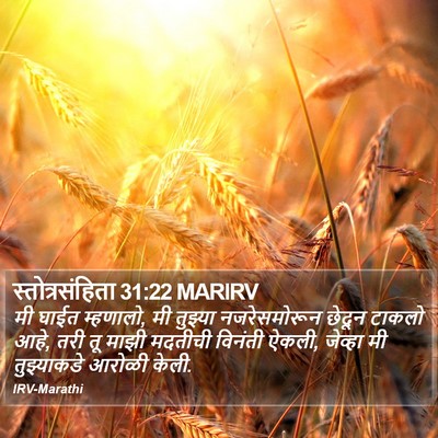 स्तोत्रसंहिता 31:22 MARIRV Bible Verse Image
