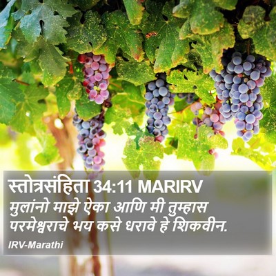 स्तोत्रसंहिता 34:11 MARIRV Bible Verse Image