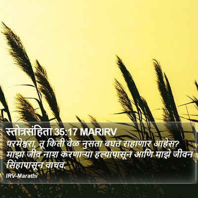 स्तोत्रसंहिता 35:17 MARIRV Bible Verse Image