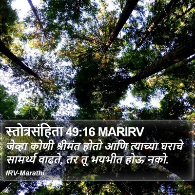 स्तोत्रसंहिता 49:16 MARIRV Bible Verse Image