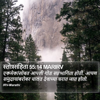 स्तोत्रसंहिता 55:14 MARIRV Bible Verse Image