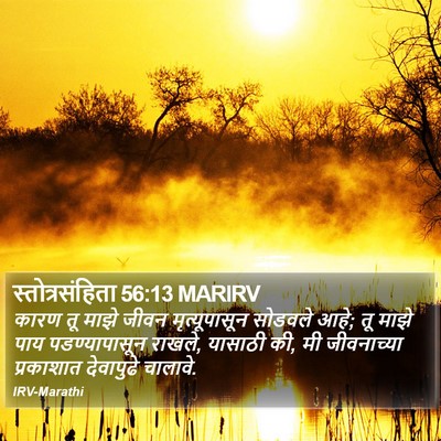 स्तोत्रसंहिता 56:13 MARIRV Bible Verse Image
