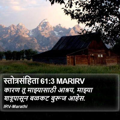 स्तोत्रसंहिता 61:3 MARIRV Bible Verse Image