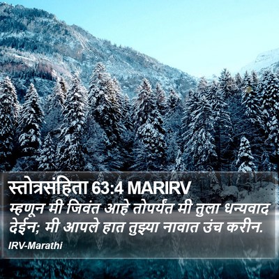 स्तोत्रसंहिता 63:4 MARIRV Bible Verse Image