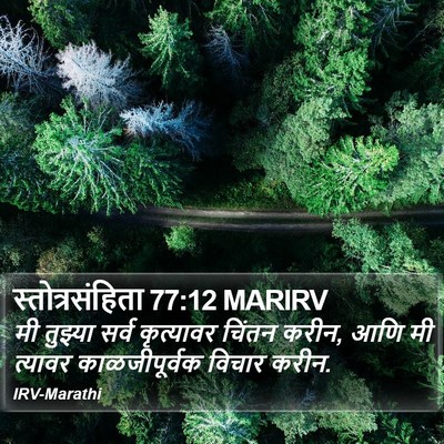 स्तोत्रसंहिता 77:12 MARIRV Bible Verse Image