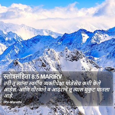 स्तोत्रसंहिता 8:5 MARIRV Bible Verse Image