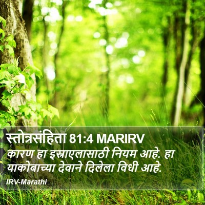 स्तोत्रसंहिता 81:4 MARIRV Bible Verse Image