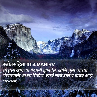 स्तोत्रसंहिता 91:4 MARIRV Bible Verse Image
