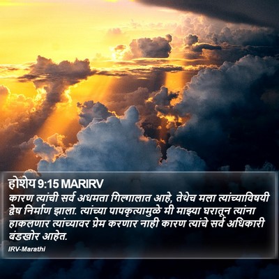 होशेय 9:15 MARIRV Bible Verse Image