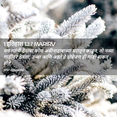 Picture 02 - 1 इतिहास 13:7 MARIRV - मग त्यांनी देवाचा - Bible Verse Picture