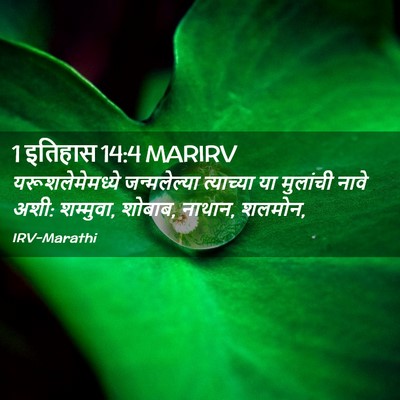 Picture 02 - 1 इतिहास 14:4 MARIRV - यरूशलेमेमध्ये - Bible Verse Picture