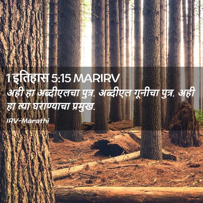 Picture 02 - 1 इतिहास 5:15 MARIRV - अही हा अब्दीएलचा - Bible Verse Picture