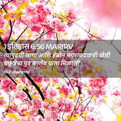 Picture 02 - 1 इतिहास 6:56 MARIRV - त्यापुढची जागा - Bible Verse Picture