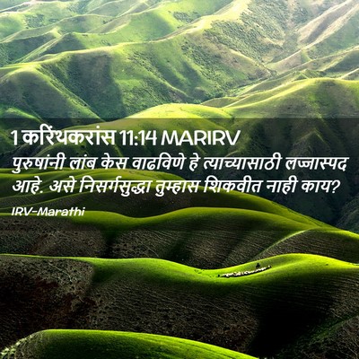 Picture 02 - 1 करिंथकरांस 11:14 MARIRV - पुरुषांनी लांब - Bible Verse Picture