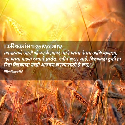 Picture 02 - 1 करिंथकरांस 11:25 MARIRV - त्याचप्रमाणे - Bible Verse Picture