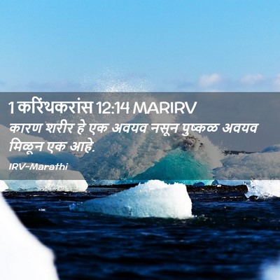 Picture 02 - 1 करिंथकरांस 12:14 MARIRV - कारण शरीर हे एक - Bible Verse Picture