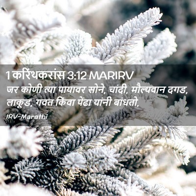 Picture 02 - 1 करिंथकरांस 3:12 MARIRV - जर कोणी त्या - Bible Verse Picture