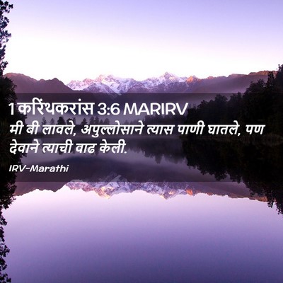 Picture 02 - 1 करिंथकरांस 3:6 MARIRV - मी बी लावले, - Bible Verse Picture