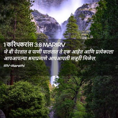 Picture 02 - 1 करिंथकरांस 3:8 MARIRV - जे बी पेरतात व पाणी - Bible Verse Picture