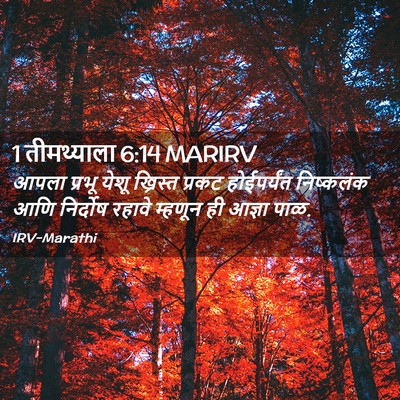 Picture 02 - 1 तीमथ्याला 6:14 MARIRV - आपला प्रभू येशू - Bible Verse Picture