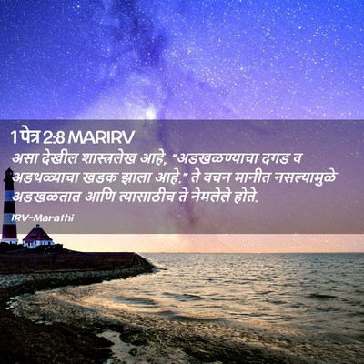 Picture 02 - 1 पेत्र 2:8 MARIRV - असा देखील - Bible Verse Picture