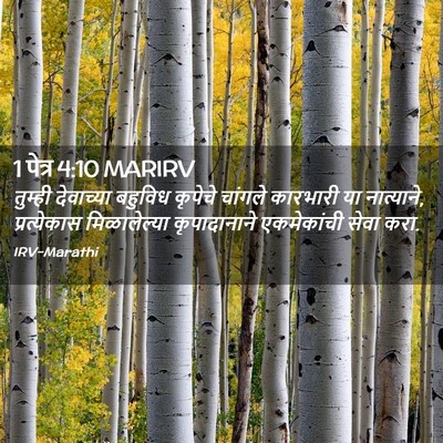 Picture 02 - 1 पेत्र 4:10 MARIRV - तुम्ही देवाच्या - Bible Verse Picture