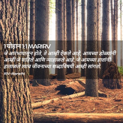Picture 02 - 1 योहान 1:1 MARIRV - जे आरंभापासून - Bible Verse Picture